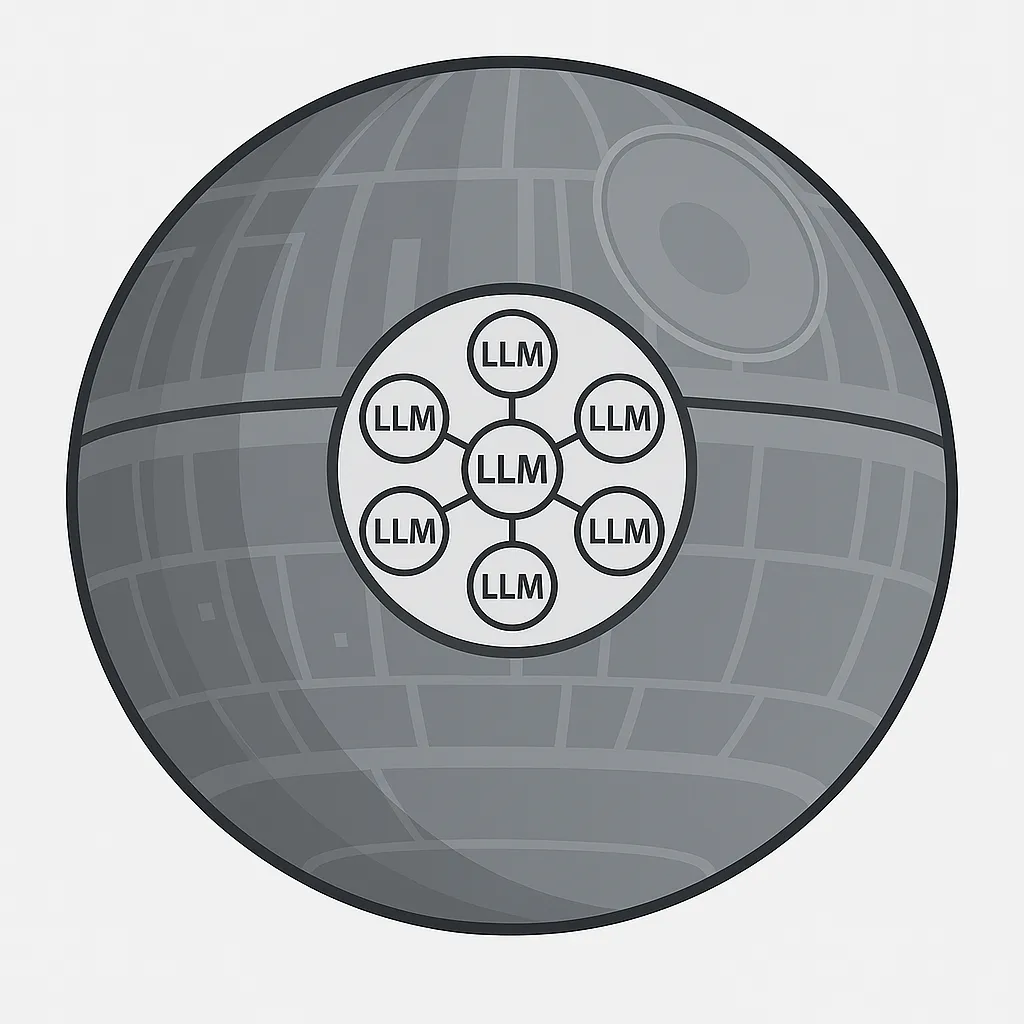 Death Star graph of LLMs