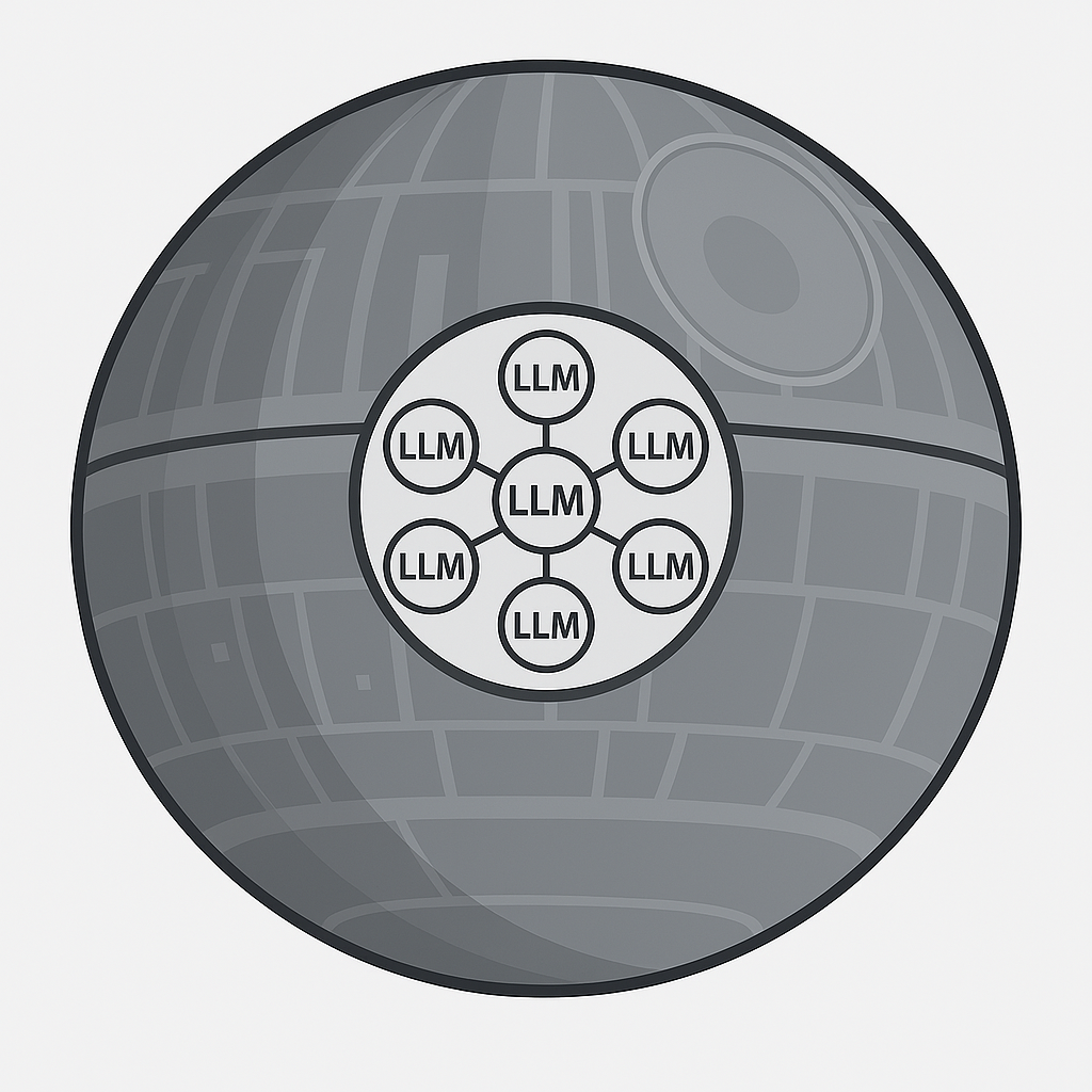 Death Star graph of LLMs